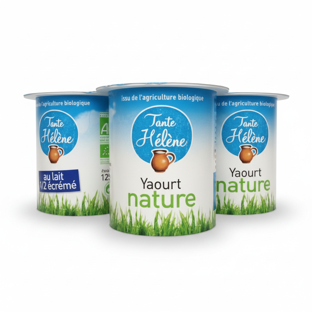 TANTE HELENE -- Yaourt nature 1/2 ecreme 4x125g