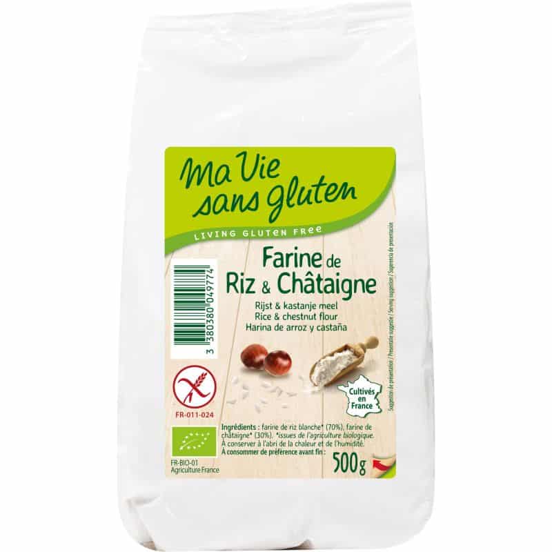 MA VIE SANS GLUTEN -- Farine de riz et chataigne 500gr