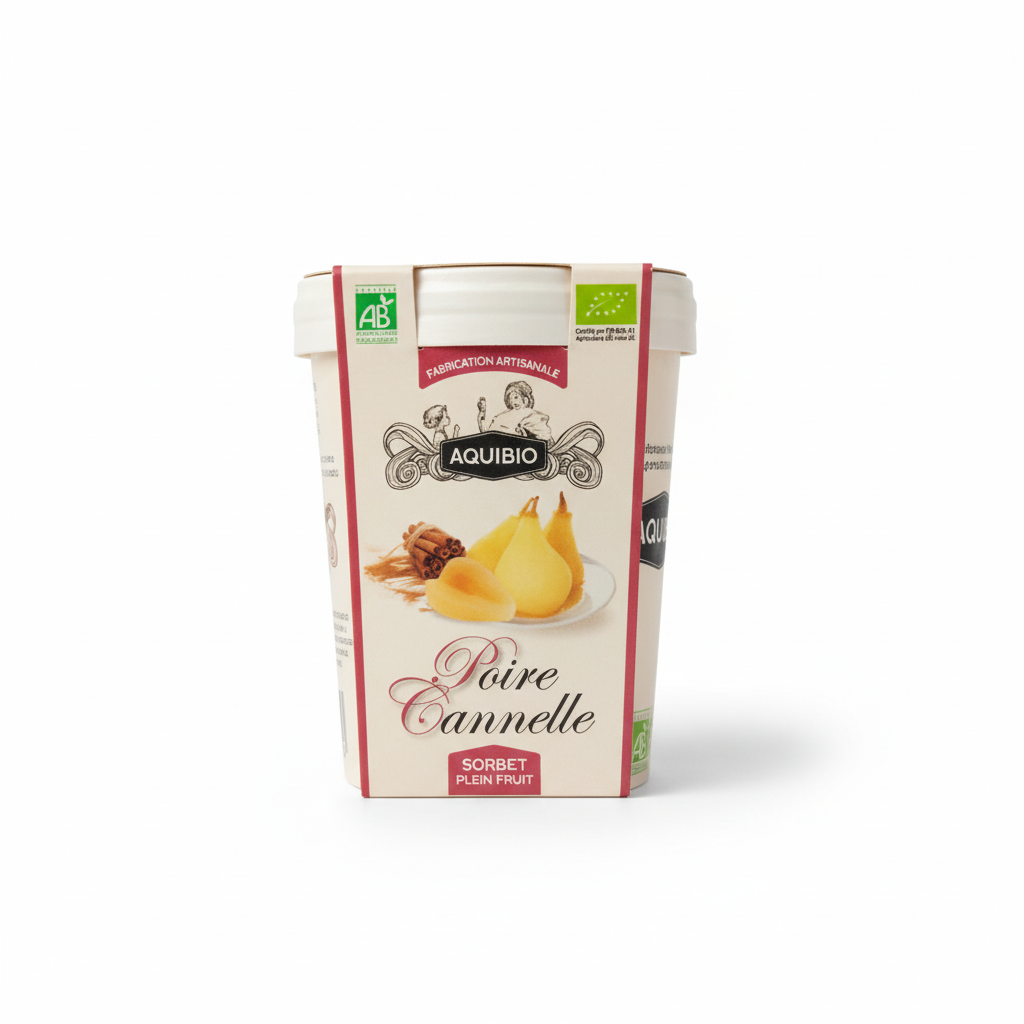 AQUIBIO -- 2.5 - sorbet poire canelle 500ml