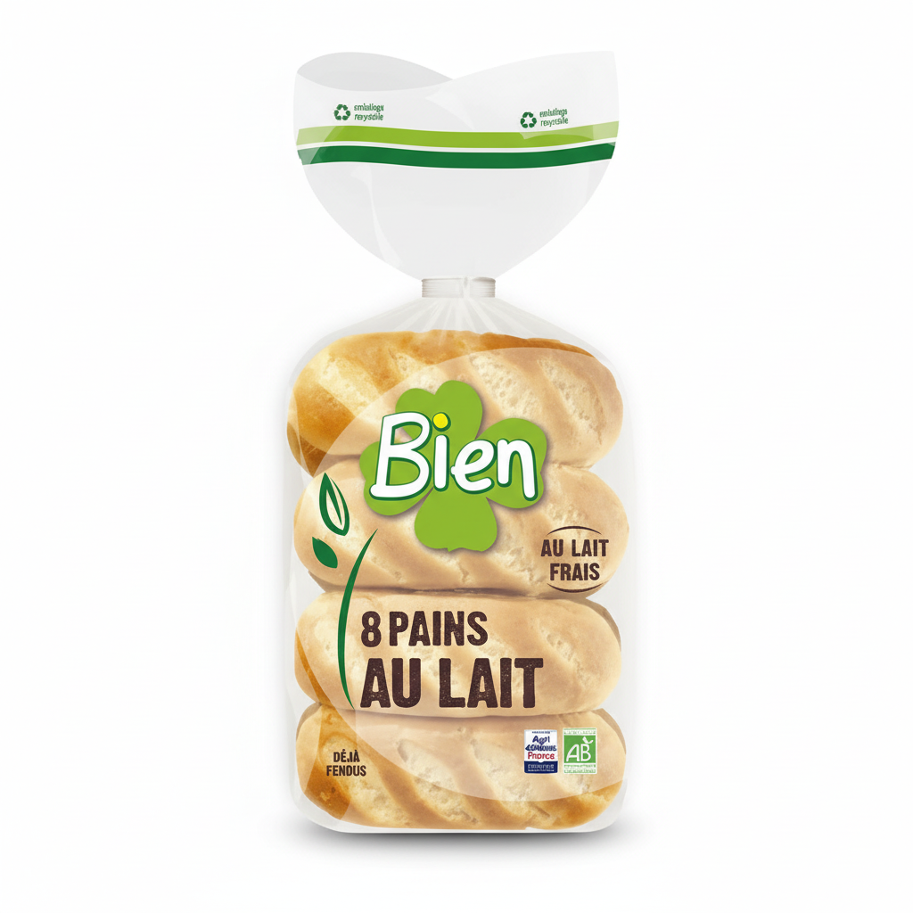 BIEN PANIFICATION -- 8 x pains au lait - sans huile de palme