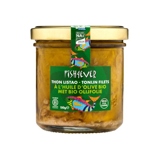 Filets de thon à l'huile d'olive extra vierge bio (en pot de verre) - 1